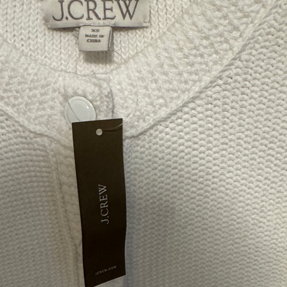 J. Crew White Textured Knit Top - Picture 2 of 3